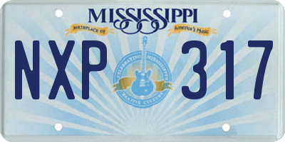 MS license plate NXP317