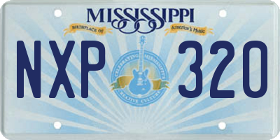 MS license plate NXP320