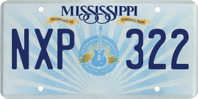 MS license plate NXP322