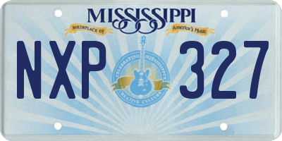 MS license plate NXP327