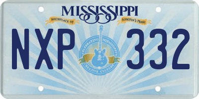 MS license plate NXP332
