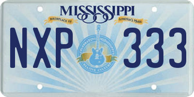 MS license plate NXP333