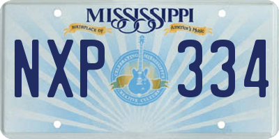 MS license plate NXP334