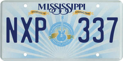 MS license plate NXP337