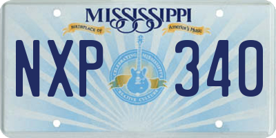 MS license plate NXP340
