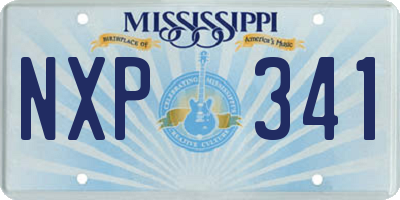 MS license plate NXP341