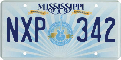 MS license plate NXP342
