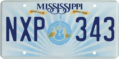 MS license plate NXP343
