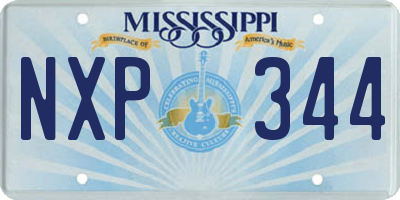 MS license plate NXP344