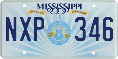 MS license plate NXP346