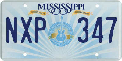 MS license plate NXP347