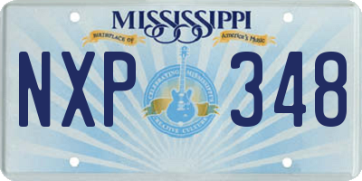 MS license plate NXP348