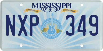 MS license plate NXP349