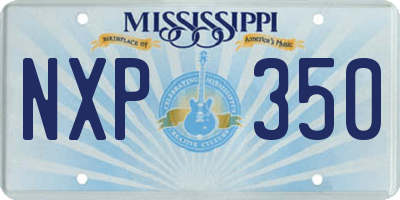 MS license plate NXP350