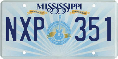 MS license plate NXP351