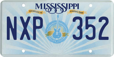 MS license plate NXP352