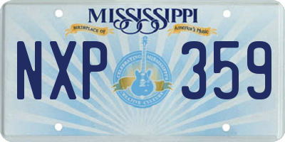MS license plate NXP359