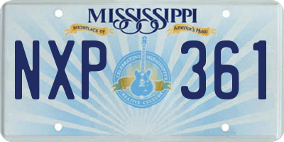MS license plate NXP361