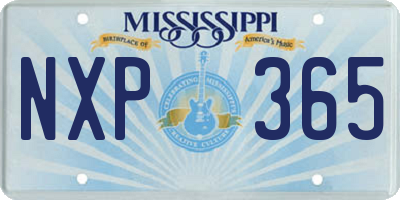 MS license plate NXP365