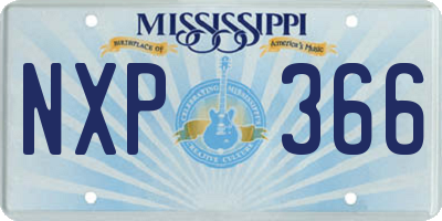 MS license plate NXP366