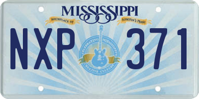 MS license plate NXP371