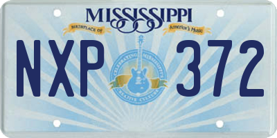 MS license plate NXP372