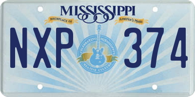 MS license plate NXP374