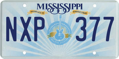 MS license plate NXP377
