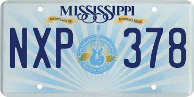 MS license plate NXP378