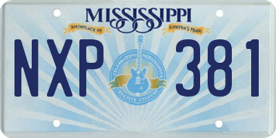 MS license plate NXP381