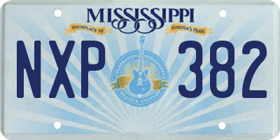 MS license plate NXP382