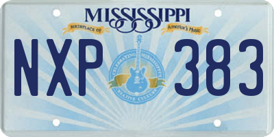 MS license plate NXP383