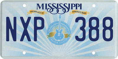MS license plate NXP388