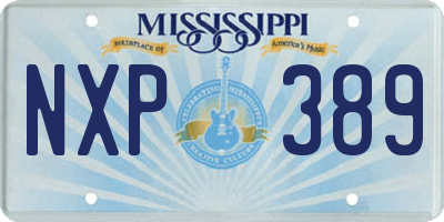 MS license plate NXP389