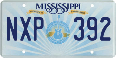 MS license plate NXP392