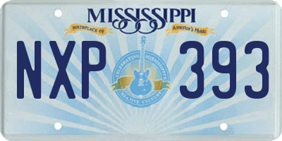 MS license plate NXP393