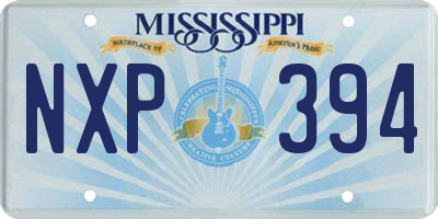 MS license plate NXP394