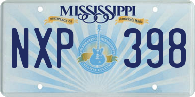 MS license plate NXP398