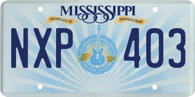 MS license plate NXP403