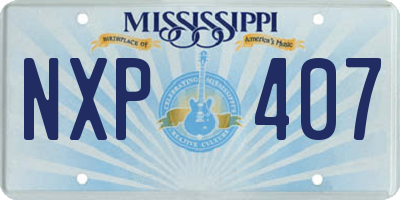MS license plate NXP407