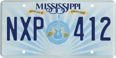 MS license plate NXP412