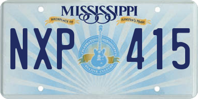 MS license plate NXP415