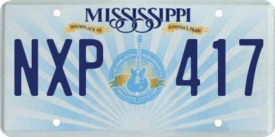 MS license plate NXP417