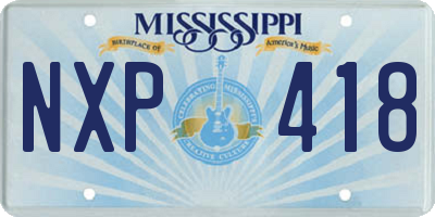 MS license plate NXP418