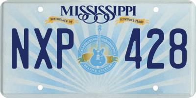 MS license plate NXP428