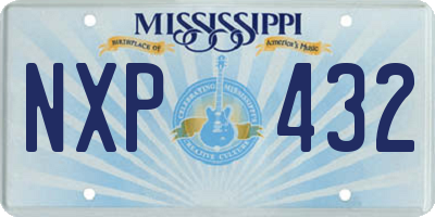 MS license plate NXP432