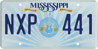 MS license plate NXP441