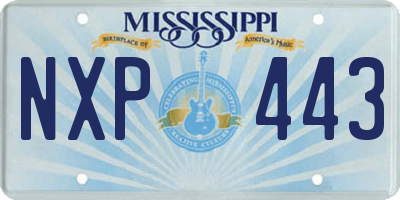 MS license plate NXP443