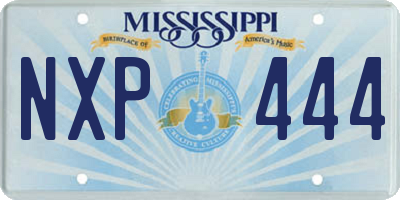 MS license plate NXP444