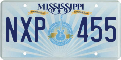 MS license plate NXP455